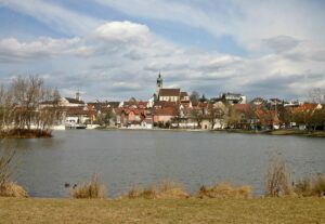 Böblinger See Ansicht der Stadt Böblingen