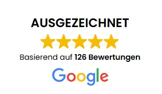 Google-Bewertung „Ausgezeichnet“: fünf Sterne aus 126 Bewertungen für Steffen Meyer Immobilien